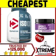 DYMATIZE ISO 100 2.27KG 5lb CHOCOLATE // WPI WHEY PROTEIN ISOLATE HYDROLYZED $