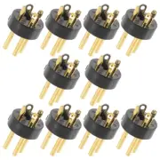 10 Pcs XLR Accessories Microphone Thread Adapter Three-core Connector