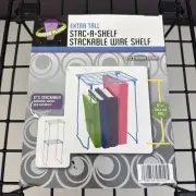 LOCKER PLANET STAC-A-SHELF Extra Tall Stackable Wire Shelf Organizer Black