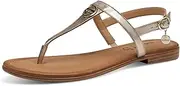[s.Oliver] Women's Flat Leather Toe Separator Sandals
