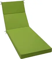 idee-home Chaise Lounge Cushions Outdoor, Lounge Chair Cushions Outdoor Cushions for Patio Furniture Weather and Stain Resistant for Lawn Pool Green Leaf