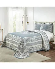 Superior Lyron Boho Mandala Lightweight Woven Jacquard Oversized Cotton Blend Bedspread And Sham Set