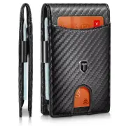 Slim Wallet for Men Minimalist Front Pocket Bifold Wallet ID Window Card Case...