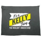 Kelly V2 Surname Thing - Novelty Tea Towel cleaning cloth Dish Kitchen Gift