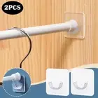 2× Adhesive Shower Curtain Rod Holder Wall Mounted Holder USA V1Y6 Hot △б N3V7