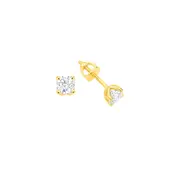 Alora 14ct Gold 1 Carat Tw Lab Grown Diamond 4 Claw Stud Earrings