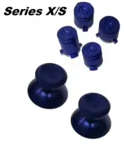 Blue Metal Aluminum ABXY Guide Thumbsticks Bullet Xbox Series X/S Controller