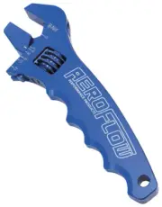AEROFLOW ALUMINIUM ADJUSTABLE GRIP SPANNER - BLUE SIZES -3AN TO -12AN