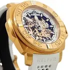 HELFER - MECCANO 2 * JET SET * - LIMITED EDITION - GOLD SKELETON - SWISS WATCH