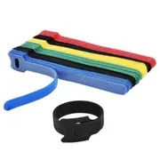 100Pcs Soft Nylon Strap Reusable Cable Cord Hook Loop Ties Tidy Organiser Tool Hook And Loop Cable Ties Office Drawers Speaker
