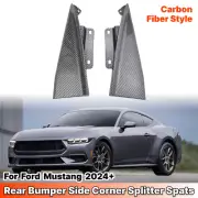Carbon Look Rear Bumper Diffuser Side Corner Splitter Spat For Ford Mustang 2024 (for: Ford)