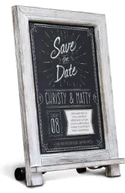 Rustic Whitewash Tabletop Chalkboard Sign/Hanging Magnetic Wall @A8
