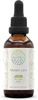 Mullein Leaf B60 Alcohol-Free Herbal Extract Tincture, Super-Concentrated Organic Mullein (Verbascum Densiflorum) Dried Leaf (2 fl oz)