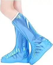 DINHEAROM Portable Long Leg Waterproof Boot Covers Anti-Slip Snow Gear Rainproof Shoes Protector for Outdoor Activities