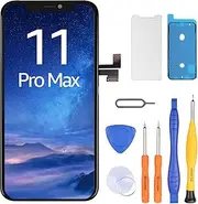 LL TRADER Screen Replacement for iPhone 11 Pro Max, 6.5'' LCD Display Touch Screen Digitizer Assembly with Full Repair Kit Adhesive Waterproof Screen Protector