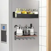 Magnetic Spice Rack for Refrigerator - Magnetic Shelf for Fridge, Magnetic Fridge Shelf, Fridge Magnet Organizer, Seasoning Organizer Perfect Space Saver for Kitchen - for Holding Spices, Jars, Bottle