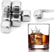 Reusable Steel Whiskey Stone Set Of 8, Whiskey Stone, Reusable Stainless Steel