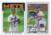 Lot 2x 2021 Topps Series 1 PETE ALONSO - 1952 Redux Insert #20 & 1986 Insert #65
