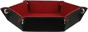 Kisangel Dice Tray Storage Box Desktop Tray Dice Case Party Supply Pu Flannel