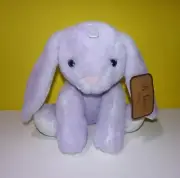 Kellytoy K Luxe Purple Bunny Rabbit Plush Rattle Baby Toy 11" Stuffed Animal