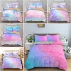 Rainbow Pink Quilt Duvet Cover Set Single Double Queen King Doona Bedding Covers