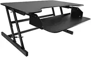 Folding Desk, Home Office Portable Folding Computer Desk for Small Space, No-Assembly Black(Black)