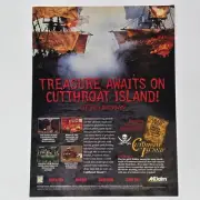 Cutthroat Isalnd SNES Genesis Game Gear Treasure Print Ad/Poster Promo Art
