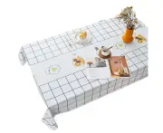 Crease proof tablecloth cotton linen tablecloth rectangular tablecloth fringed tablecloth grey