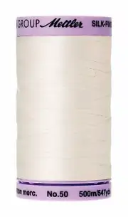 Mettler Silk-Finish 50wt Solid Cotton Thread 547yd/500M Candlewick # 9104-3000