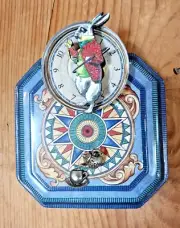 Alice's White Rabbit Time For Tea Wondrous Junk Yard Assemblage Art Piece!
