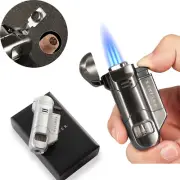 Galiner Cigar Torch Lighter With Punch Triple Jet Flame Metal Windproof Gift Box