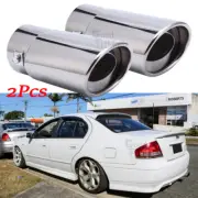 For Ford Falcon BA BF Ute 2XCar Exhaust Pipe Tip Rear Tail Throat Muffler Chrome (for: Ford)