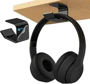 Geepen Under Desk Mount Headphone Holder, Headphone Stand Hanger, L-Shape Headset Holder Organizing Hook Black