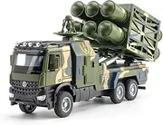 Die-cast 1:35 Miniature Model HongQi-16 Air Defense Missile Vehicle Alloy Diecast Sound Light Pull Back Exquisite Displays Miniature Vehicle