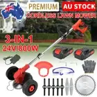 Whipper Snipper Cordless Grass Trimmer Lawn Grass Brush Cutter 2 Batteries Yard