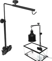 ccuzs Small Reptile Lamp Stand, Suction Reptile Lamp Holder, Aquariums Hanging Light Stand, Adjustable Lamp Holder, Suction Cup Lamps Bracket, Adjustable Lamps Bracket for Reptiles