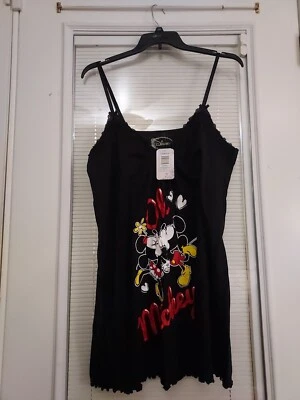 NWT TORRID PLUS SIZE 3X CHEMISE BLK MICKEY MOUSE