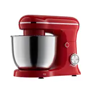 Healthy Choice Electric 1200W Mix Master 5L Stand Mixer w/Bowl/Whisk/Beater Red