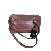 New DKNY Bryant Top Zip Dome Shoulder Bag Blush (rose nude) Gold Chain