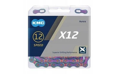 KMC X12 Aurora Blue Chain 12-Speed 1/2 x 11/128 126L Missing Link 234g