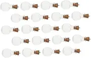 Ciieeo 20Pcs Transparent Glass Wishing Bottles with Cork Stoppers for Storing Messages Perfumes and Small Treasures and Portable Collection Jars for and Crafting