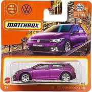 Matchbox - 2021 Volkswagen Golf GTE - MBX Metro 25/100 - HVN25 - Short Card - Metalflake Purple - VW - Superfast Lesney - 2024-1:64