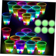 Glowing Party Beer Pong Game for Indoor Outdoor Party Event Fun, Pack with