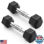 PAPABABE Dumbbells Set of 2 5lbs Dumbbells Pair, 5 Pounds Hand Weights for Wo
