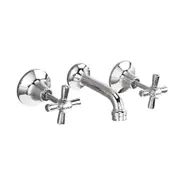 Easy Clean Bath Three-Piece Set Chrome Solid Brass
