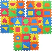 Totority Foam Puzzle Mat for Toddlers 36pcs Geometric Shape Eva Play Mat for Learning and Fun