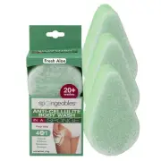 Aloe Bathing Sponge Pack of 3 Dual Texture Exfoliating Moisturizing Sponge