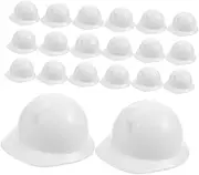 LALADEFIEE 20 pcs Mini Dolls Hard Hats Safe Construction Hats for Dolls Helmets Decoration Dress Up Smooth Surface Comfortable Texture