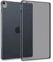iPad Pro 12.9'' 2018 Case, Asgens Black Clear Silicone Case Flexible Soft TPU Silicone Protective Cover for 2018 iPad Pro 12.9 inch Model A1876/A1895/A1983/A2014