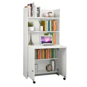 Multifunctional Computer Desk Bookshelf Wooden Storage Organiser Modern Furniture